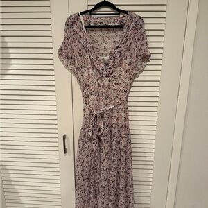 Floral V-Neck Maxi Dress